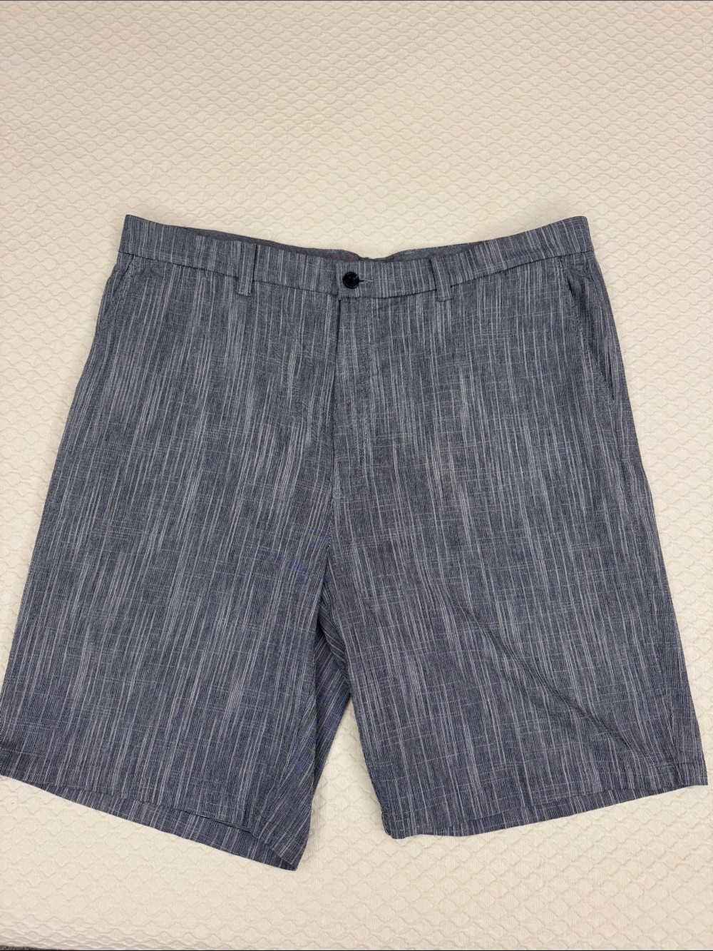 Roundtree & Yorke Navy Flat-Front Shorts